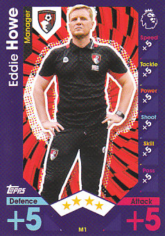 Eddie Howe AFC Bournemouth 2016/17 Topps Match Attax Extra Manager #M1